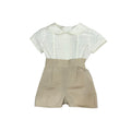 Otto Boys Linen Camel 2-piece Set