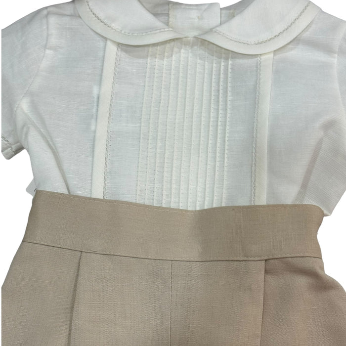 Otto Boys Linen Camel 2-piece Set