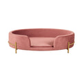 Oval Velvet Pet Bed Rose Large