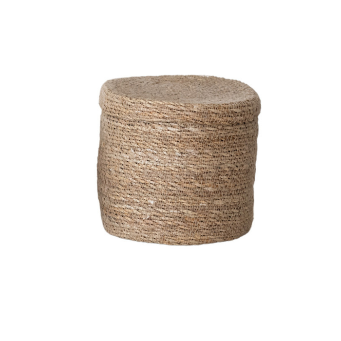 Oval Woven Basket with Lid - Madison's Niche