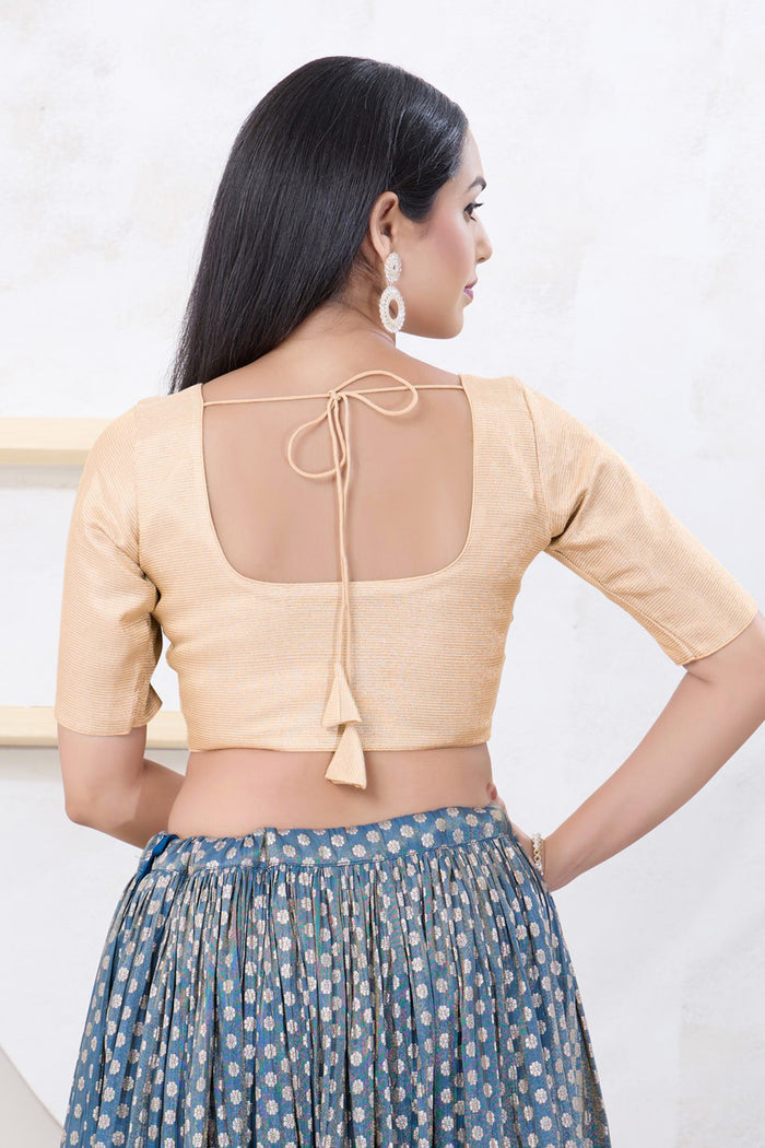 Pastel Cream Solid Tissue Blouse