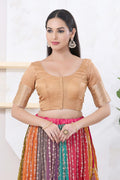 Pastel Gold Banarasi Brocade Blouse