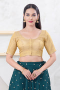 Pastel Gold Solid Tissue Blouse