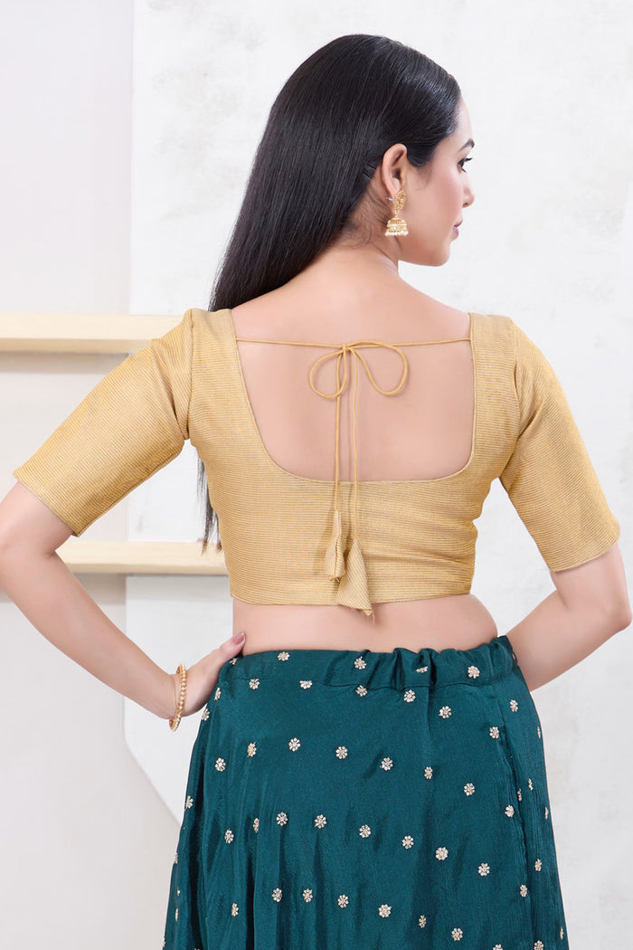 Pastel Gold Solid Tissue Blouse