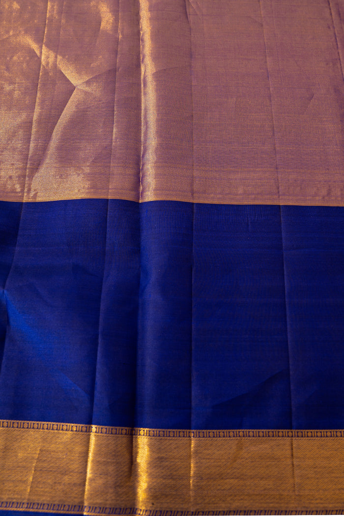 Pastel Pink Floral Kanjivaram Silk Saree