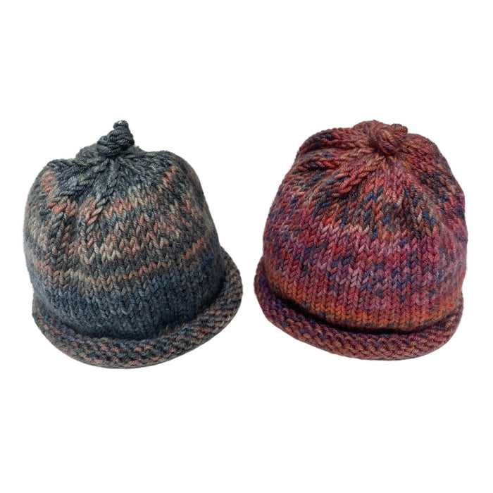 Patricia Oliphant - Hand Knit Baby Hat-Hats-0-6M / Multicolored-Multicolored-Posh Baby