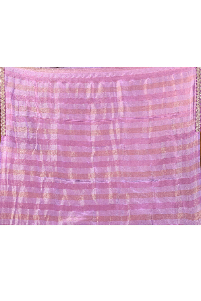 Periwinkle Purple Tissue Silk Saree