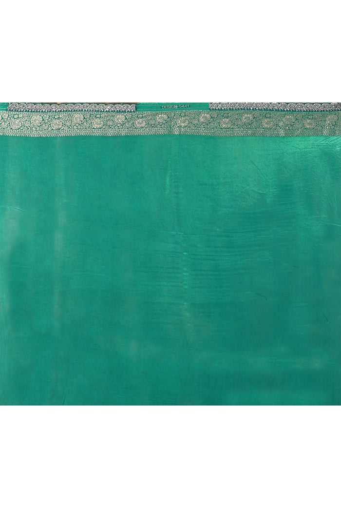 Persian Green Paisley Banarasi Silk Saree