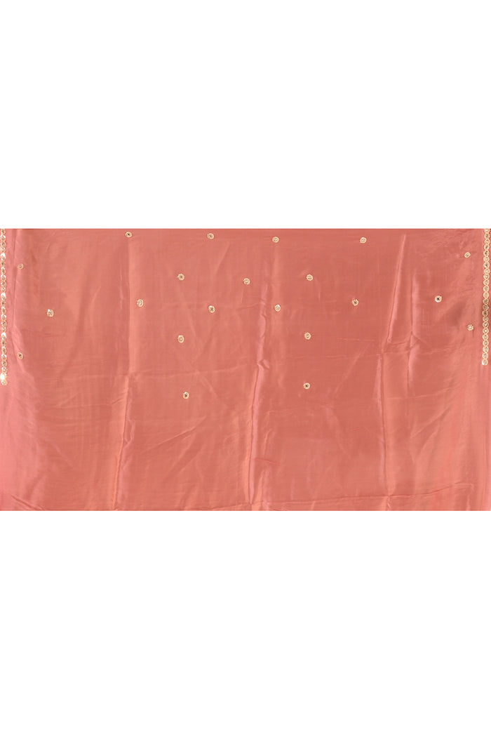 Petal Blush Embroidered Silk Blend Saree