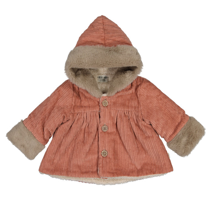 Petit Indi (Made in Spain) - Button Up Coat - Blush