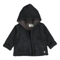 Petit Indi (Made in Spain) - Hooded Fleece Jacket - Charcoal Black