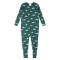 Petit Lem - Organic Cotton Zipper Convertible Romper - Sharks-Footies + Rompers (Basic)-0-3M-Posh Baby