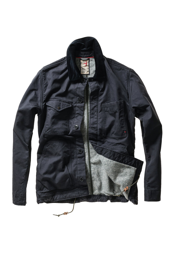 Pile Lined Chore Coat - Dark Navy