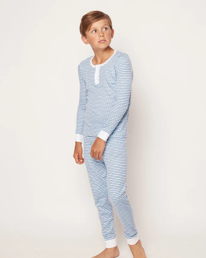Pima Pajama Set in La Mer - Madison's Niche