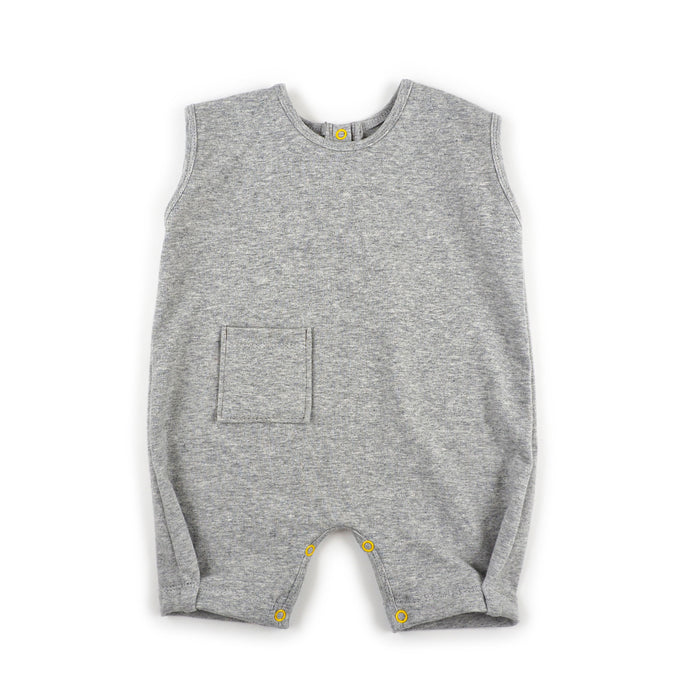 gray solid playsuit