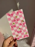 Pink Checkered Cherry title 🍒