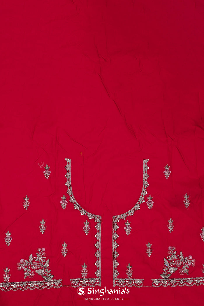 Pink Georgette Saree With Bandhani Design