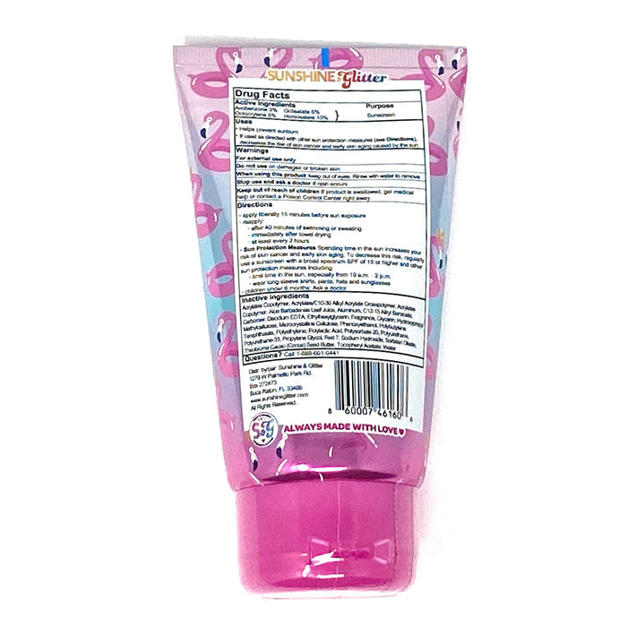 Pink Glamingo SPF 50 Glitter Sunscreen