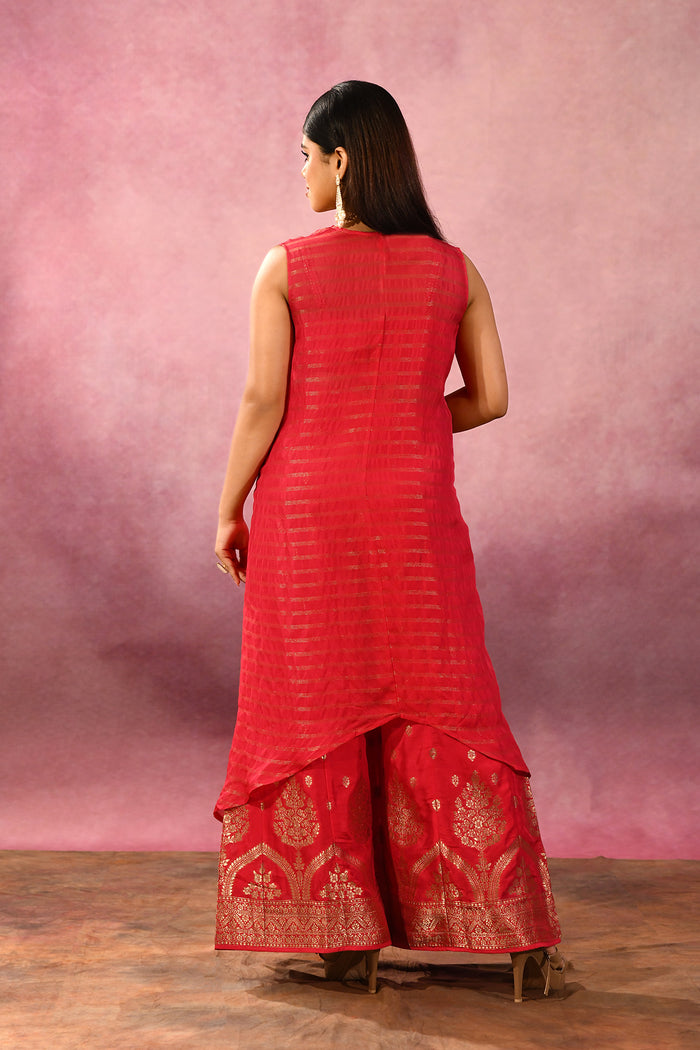 Pink Long Jacket Embroidery Set