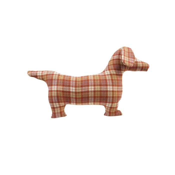 Plaid Dog Shape Pillow - Madison's Niche