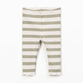 Play Up - Cotton Modal Leggings - Khaki Stripe-Bottoms-0-3M (3M)-Posh Baby