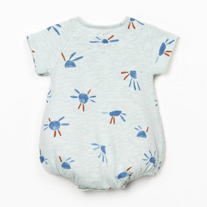 Play Up - Organic Cotton Bubble Romper - Blue Sun-Footies + Rompers (Fashion)-Preemie (0M)-Posh Baby