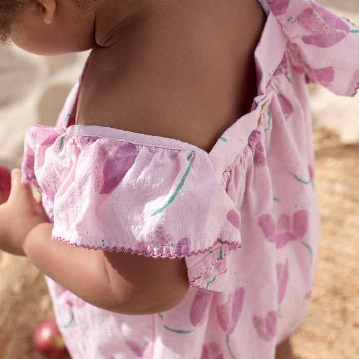 Play Up - Organic Cotton Printed Dress - Tulips-Dresses-0-3M (3M)-Posh Baby