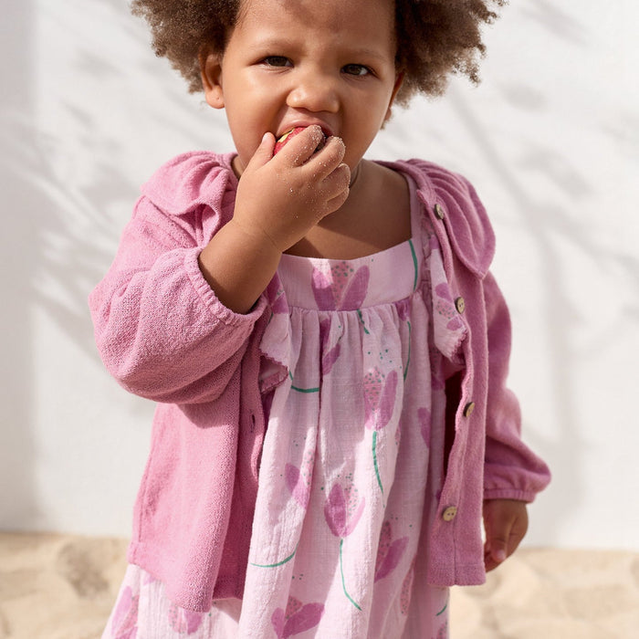 Play Up - Organic Cotton Printed Dress - Tulips-Dresses-0-3M (3M)-Posh Baby