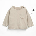 Play Up - Organic Lightweight Top - Natural-Long Sleeves-3M-Posh Baby