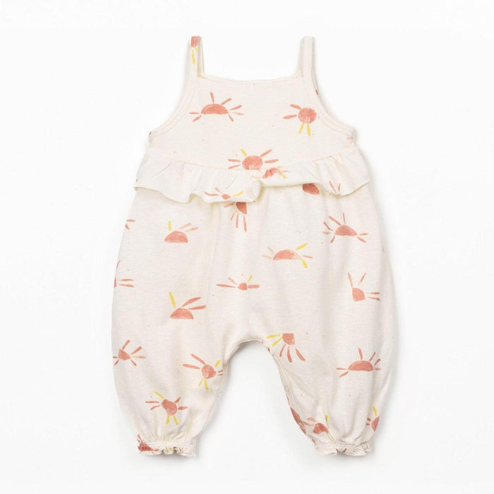 Play Up - Organic Recycled Cotton Ruffle Romper - Sun-Footies + Rompers (Fashion)-0-3M (3M)-Posh Baby