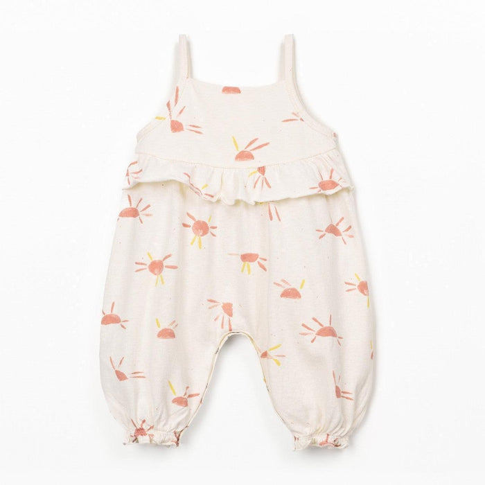 Play Up - Organic Recycled Cotton Ruffle Romper - Sun-Footies + Rompers (Fashion)-0-3M (3M)-Posh Baby