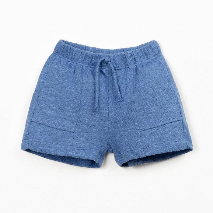 Play Up - Organic Recycled Cotton Shorts- Blue-Bottoms-0-3M (3M)-Posh Baby