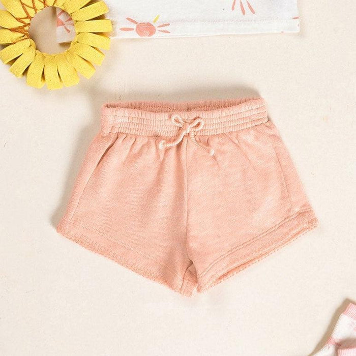 Play Up - Organic Recycled Cotton Shorts- Salmon-Bottoms-0-3M (3M)-Posh Baby