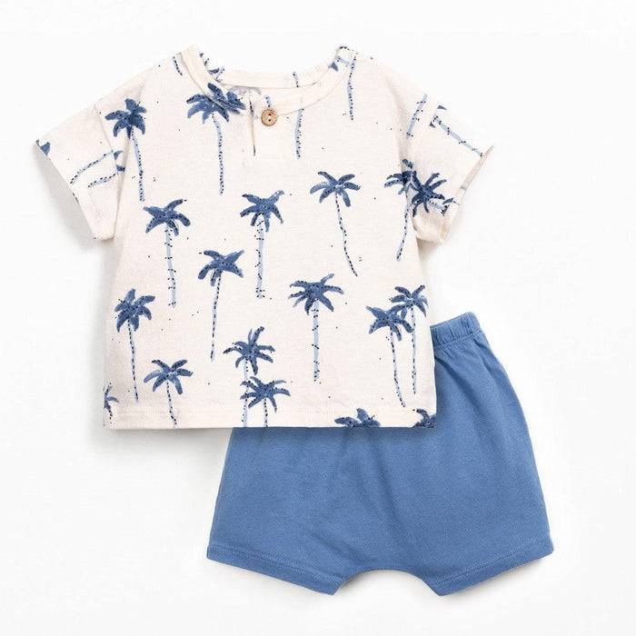 Play Up - Organic Recycled Cotton Summer Set - Palms-Sets-0-3M (3M)-Posh Baby