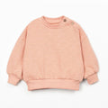 Play Up - Organic Recycled Cotton Summer Sweatshirt - Salmon-Long Sleeves-0-3M (3M)-Posh Baby