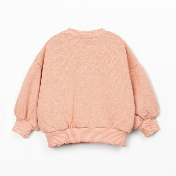 Play Up - Organic Recycled Cotton Summer Sweatshirt - Salmon-Long Sleeves-0-3M (3M)-Posh Baby