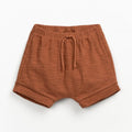 Play Up - Organic Shorts - Clay-Bottoms-3M-Posh Baby