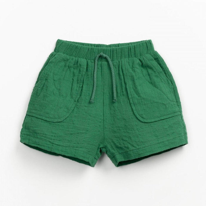 Play Up - Organic Woven Shorts - Green-Bottoms-9M-Posh Baby