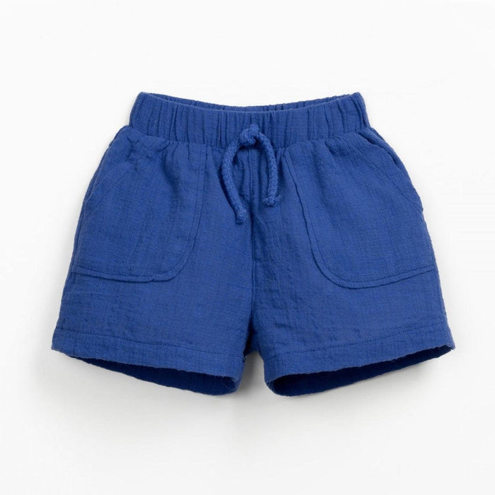 Play Up - Organic Woven Shorts - Summer Blue-Bottoms-3M-Posh Baby