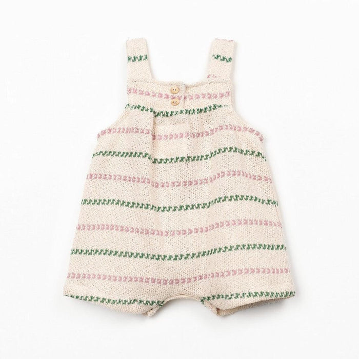 Play Up - Recycled Cotton Romper - Stripe-Footies + Rompers (Fashion)-0-3M (3M)-Posh Baby