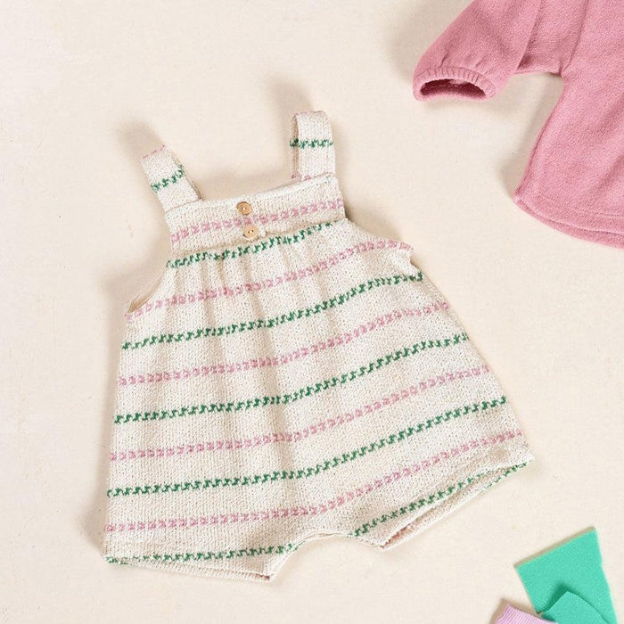 Play Up - Recycled Cotton Romper - Stripe-Footies + Rompers (Fashion)-0-3M (3M)-Posh Baby