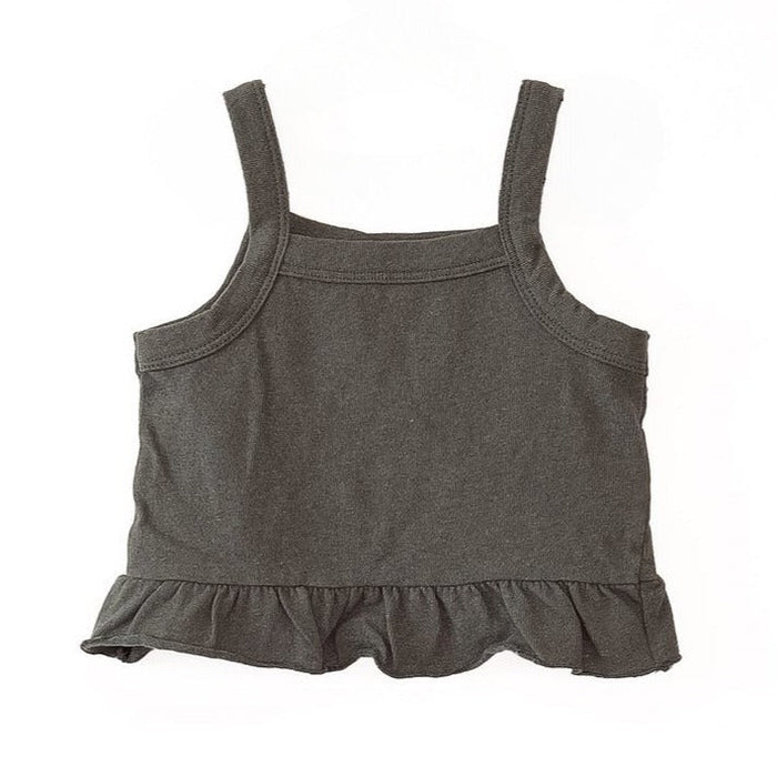 Play Up - Recycled Jersey Tank Top - Charcoal-Tank Tops-9-12M-Posh Baby