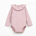 PlayUp - Collared Flamé Bodysuit - Rosa-Long Sleeves-6-9M (9M)-Posh Baby