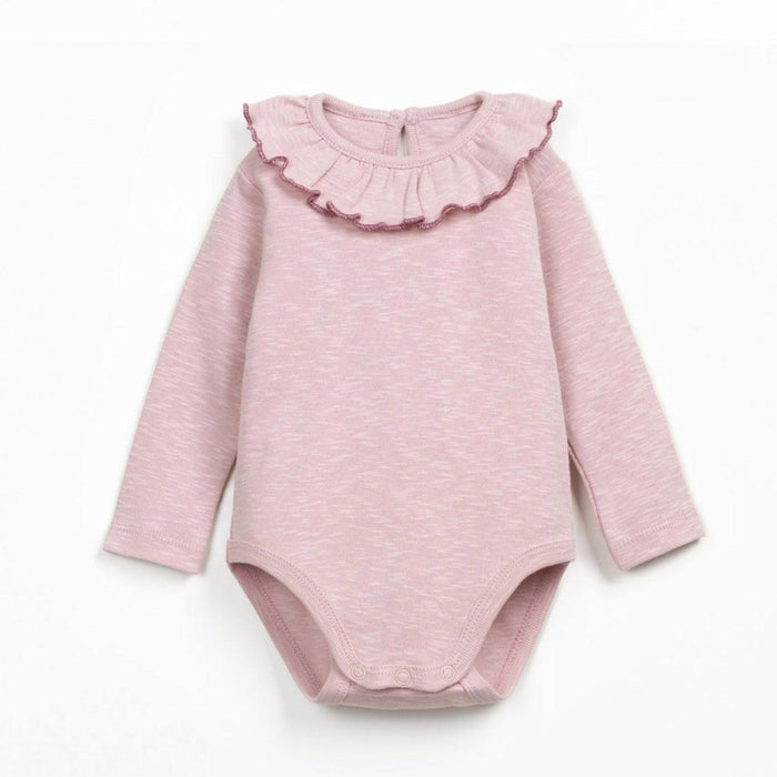 PlayUp - Collared Flamé Bodysuit - Rosa-Long Sleeves-6-9M (9M)-Posh Baby