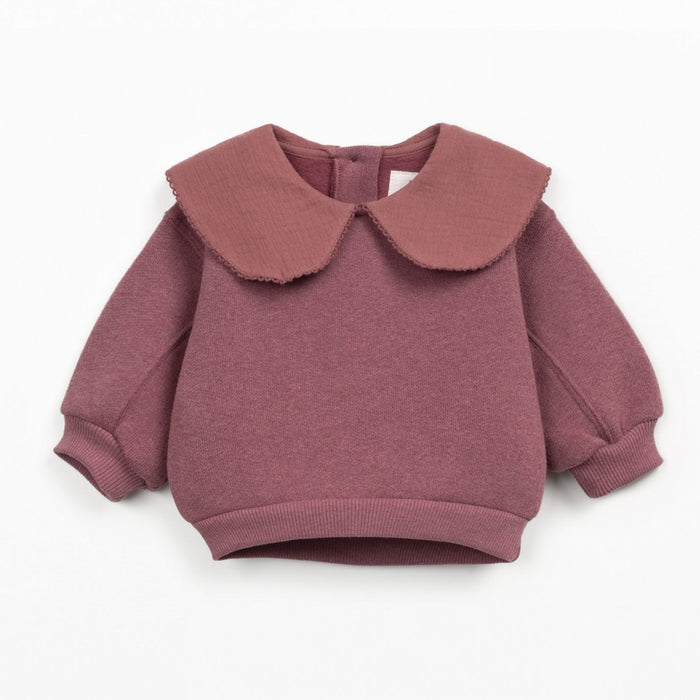 PlayUp - Collared Fleece Sweatshirt - Berry Mauve-Long Sleeves-6-9M (9M)-Posh Baby