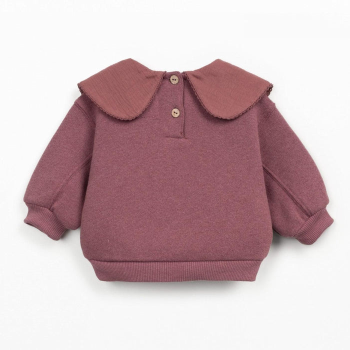 PlayUp - Collared Fleece Sweatshirt - Berry Mauve-Long Sleeves-6-9M (9M)-Posh Baby