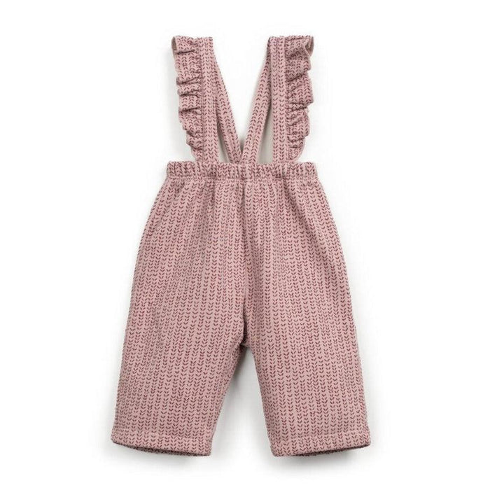 PlayUp - Fleece Overalls - Dash Stripe-Overalls-3-6M (6M)-Posh Baby