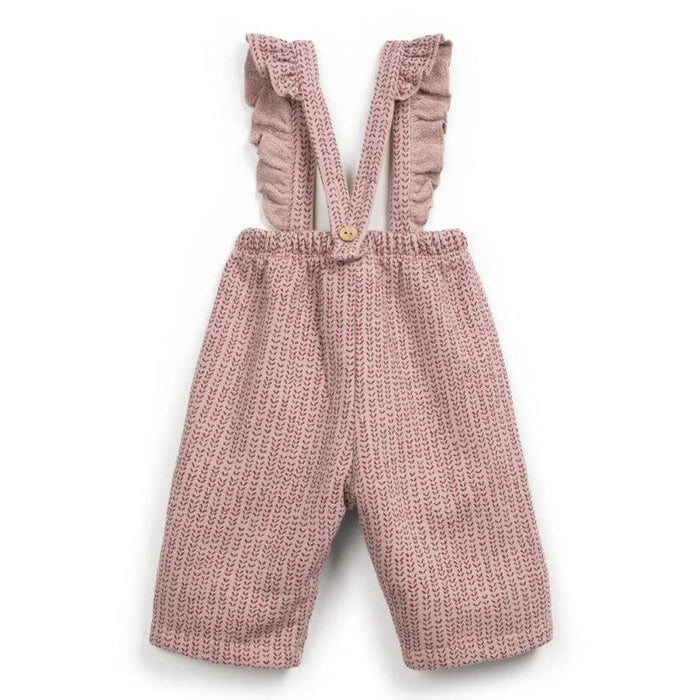 PlayUp - Fleece Overalls - Dash Stripe-Overalls-3-6M (6M)-Posh Baby
