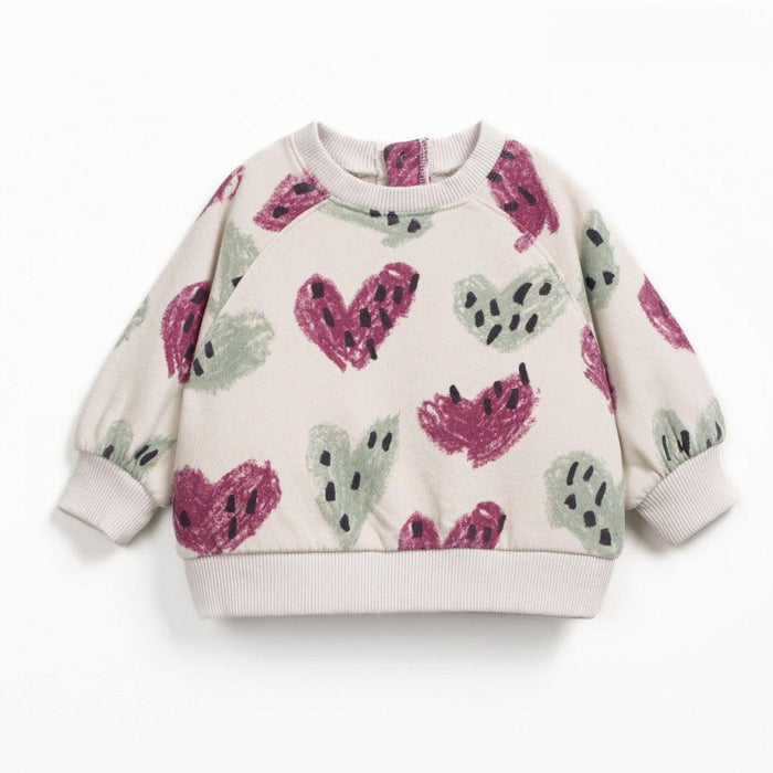 PlayUp - Fleece Sweatshirt - Hearts-Long Sleeves-6-9M (9M)-Posh Baby