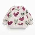 PlayUp - Fleece Sweatshirt - Hearts-Long Sleeves-6-9M (9M)-Posh Baby